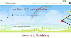 Desktop Screenshot of math2shine.com