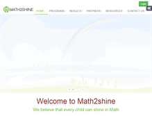 Tablet Screenshot of math2shine.com